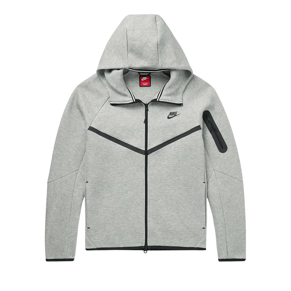 Sweat à capuche zippé Nike Sportswear Tech Fleece gris chiné foncé