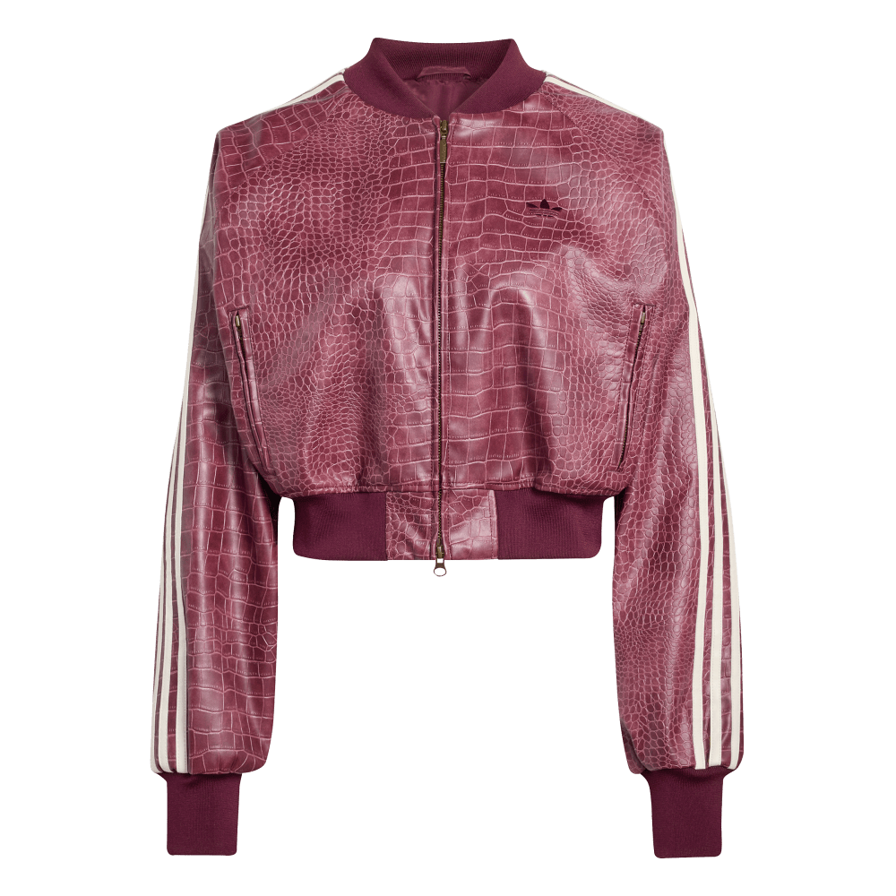 Veste Adidas en simili cuir marron
