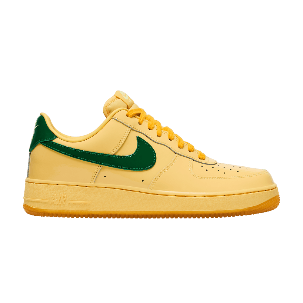 Nike Air Force 1 Low Cuir Verni Topaz Gold Pine Green