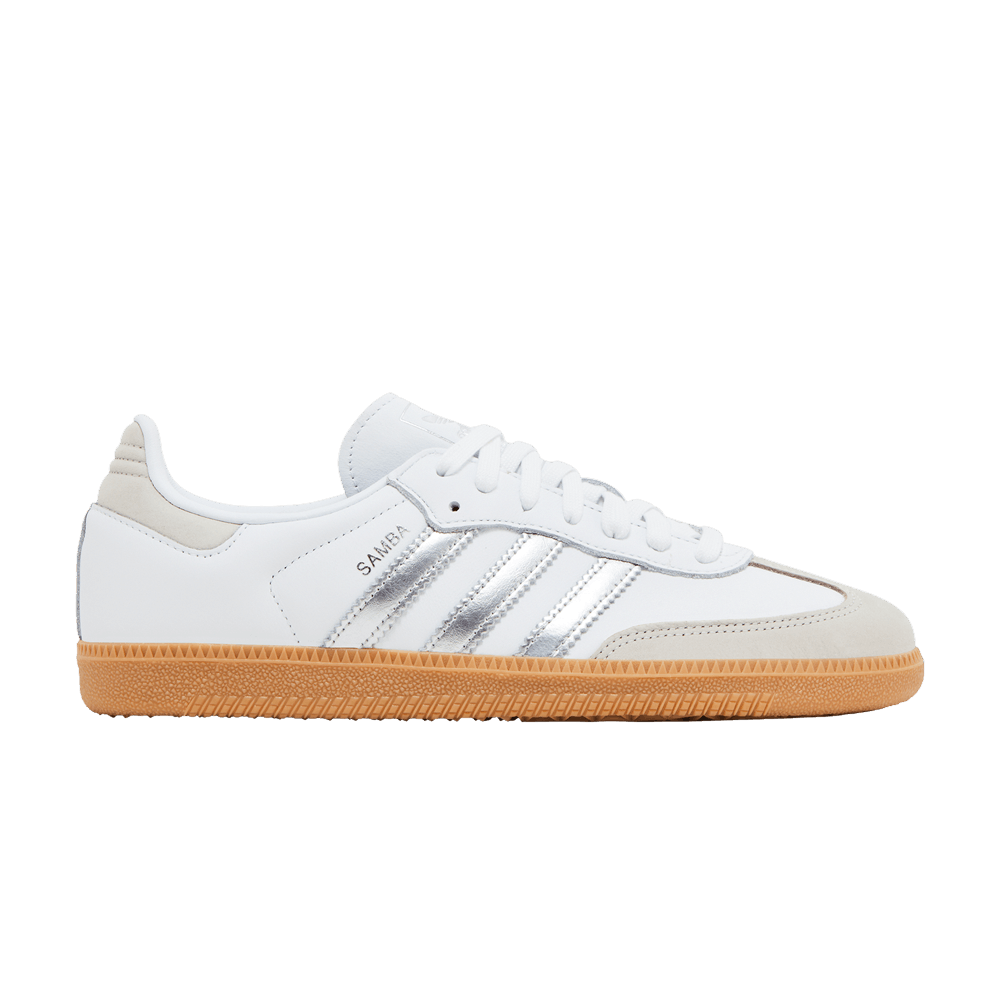 adidas Samba OG Blanc Argent Métallique Gris (Femme)