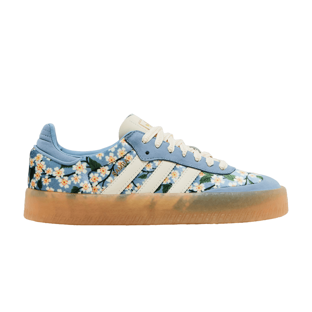 adidas Sambae Liberty London Broderie florale Bleu Crème Blanc (Femmes)