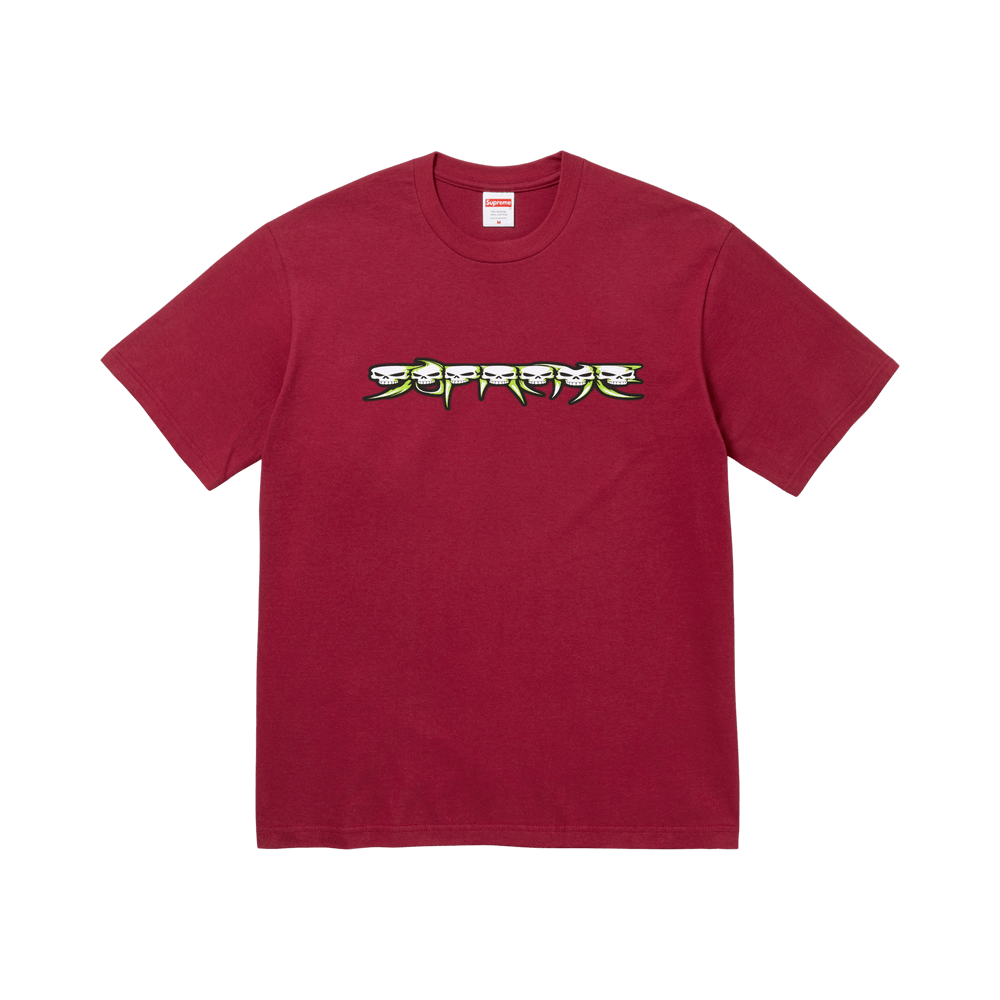 Supreme Skulls Spellout Tee « Cardinal »