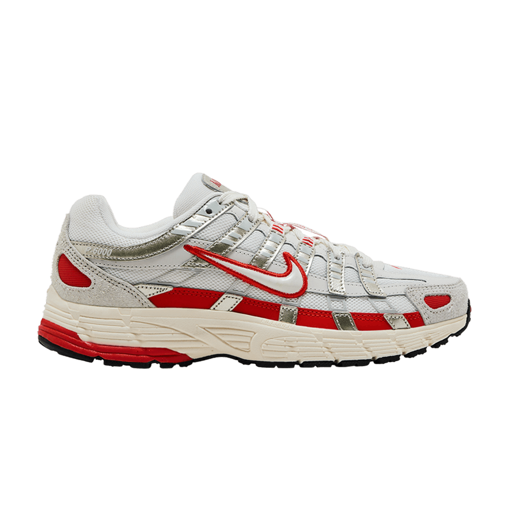 Nike P-6000 Voile Ivoire Pâle Os Clair Rouge Piquant (Femme)