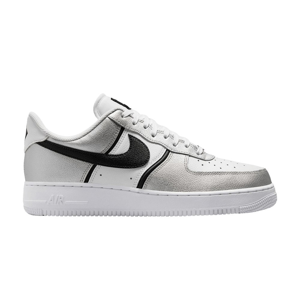 Nike Air Force 1 Low '07 LV8 Argent Métallisé Blanc Noir