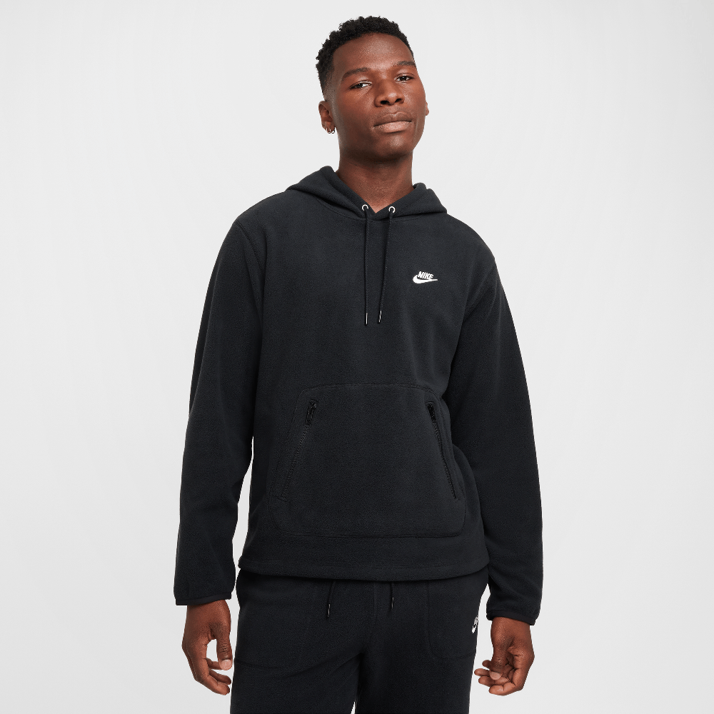 Nike Club Sweat à capuche hiver pour homme Noir/Blanc