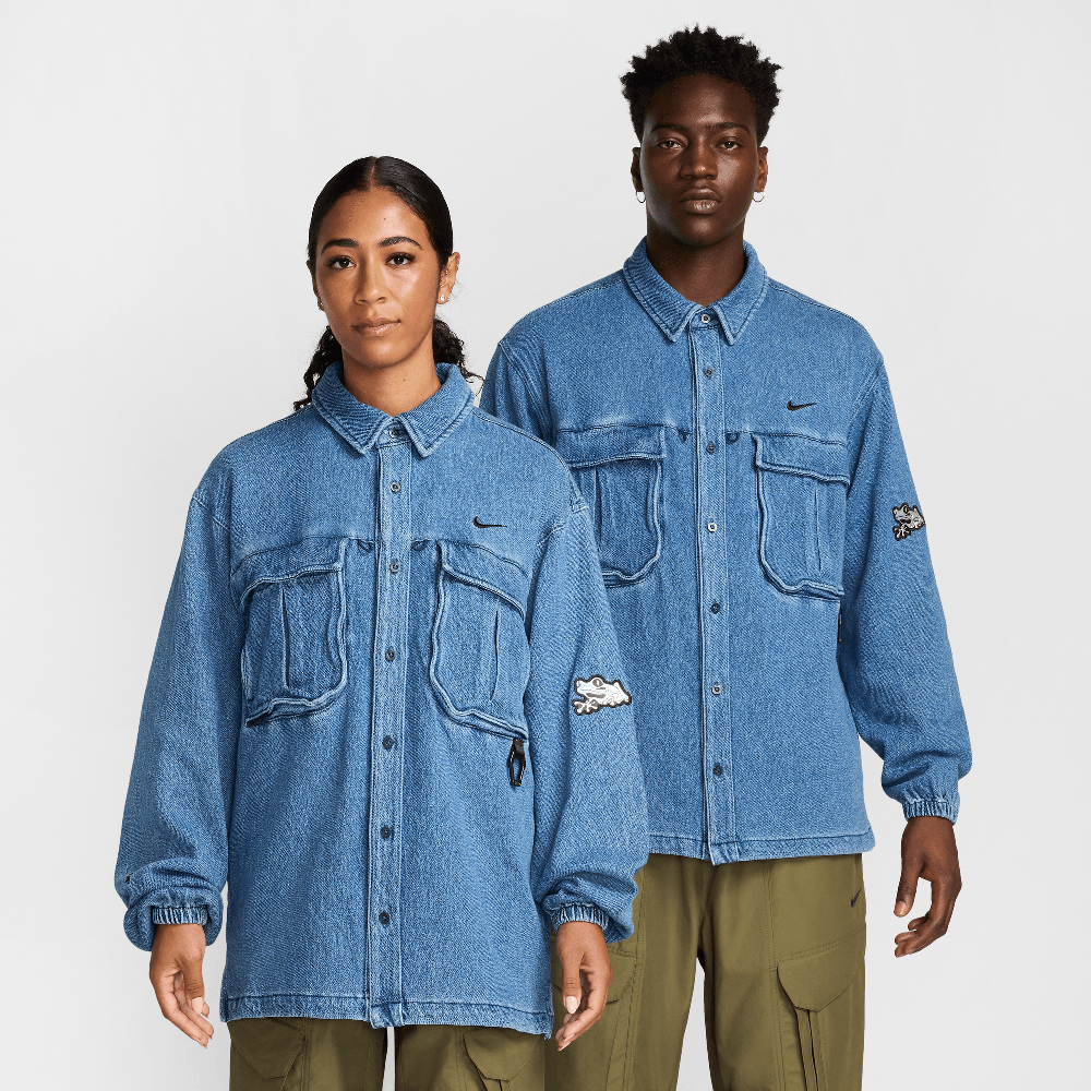 Chemise en jean Nike x NOCTA Opal Lily Pad Denim bleu denim