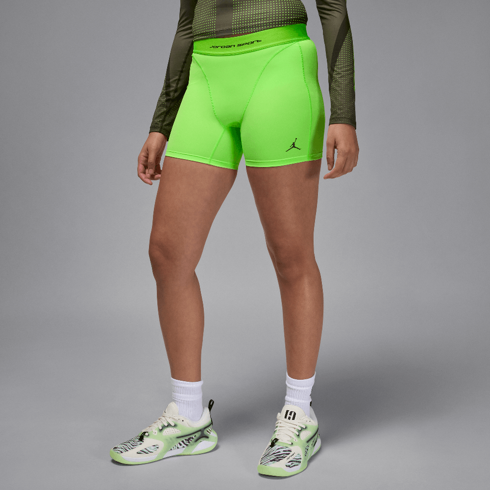 Jordan Sport Leak Protection : short de règles vert électrique pour femme