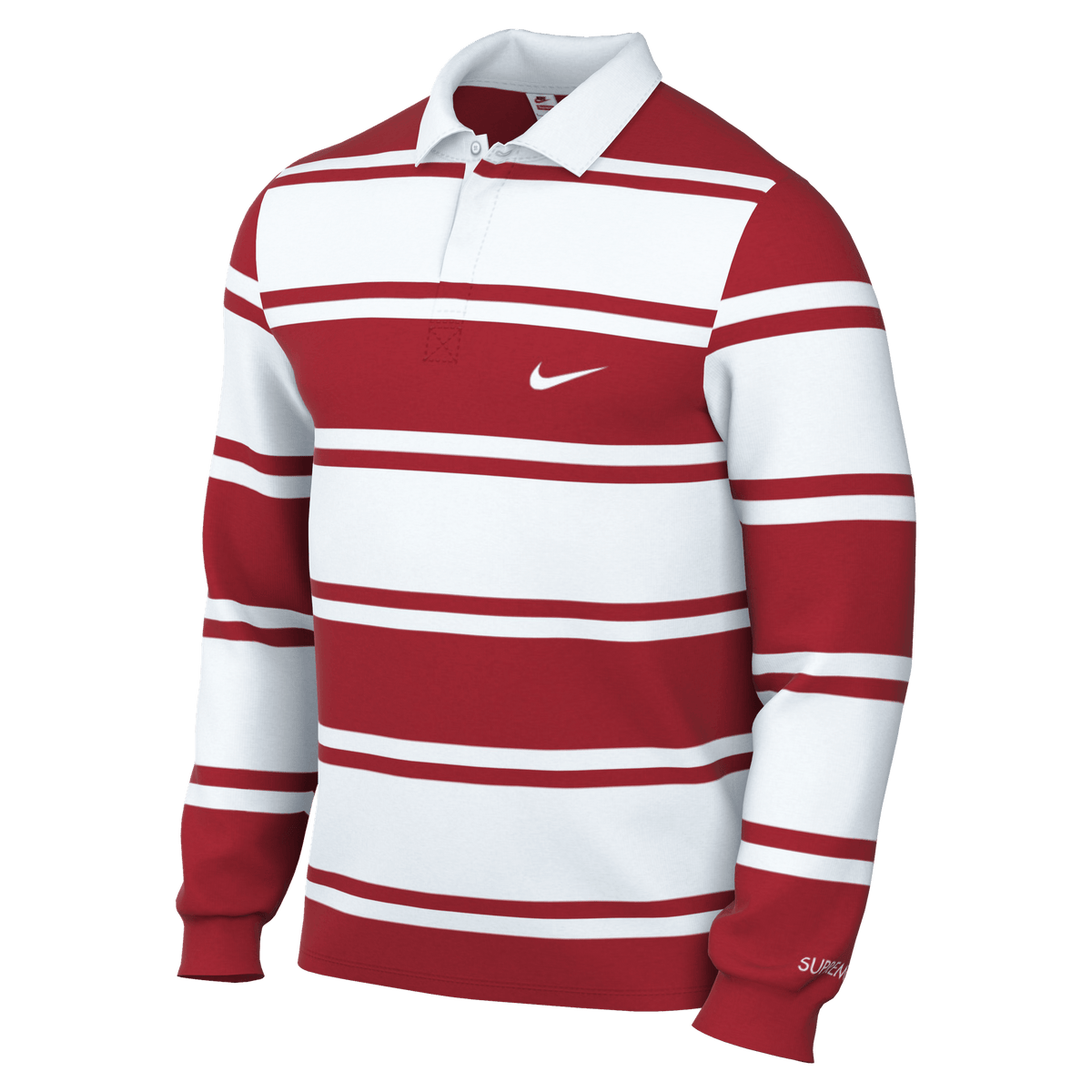 Supreme Nike Stripe Rugby Rouge