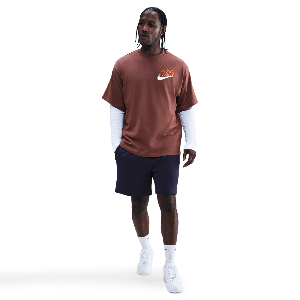 T-shirt Nike Solo Swoosh Homme Rouge Sepia