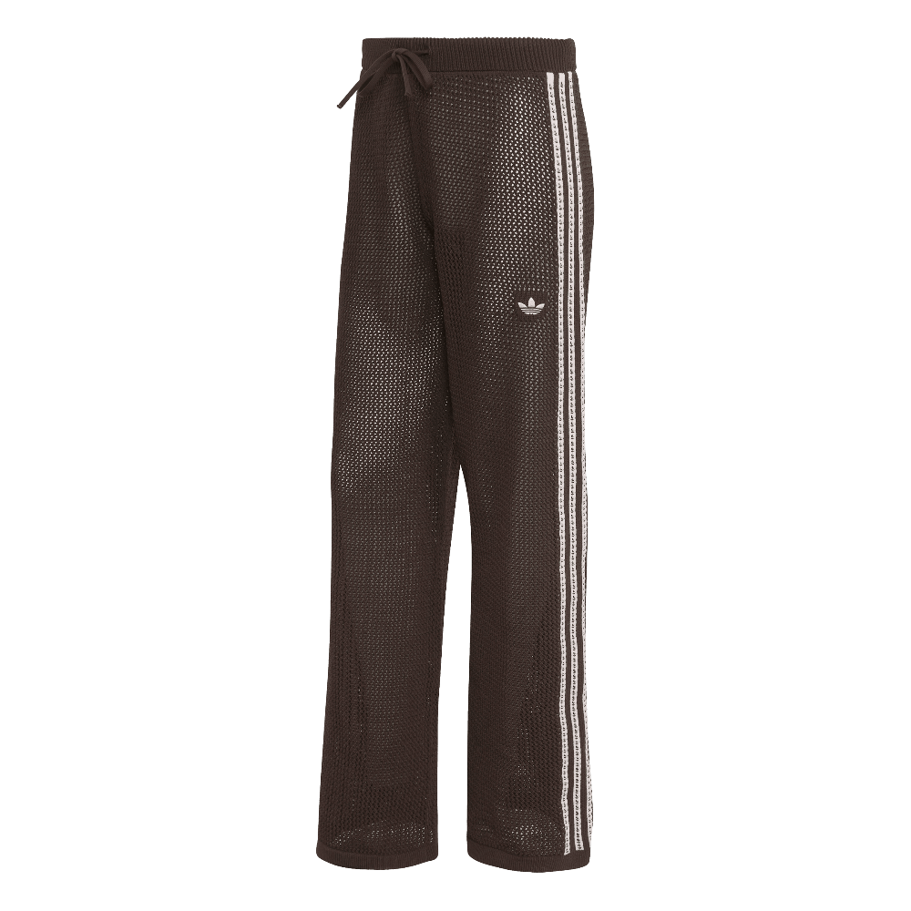 Pantalon de survêtement Adidas Firebird en maille crochetée Aurora Coffee