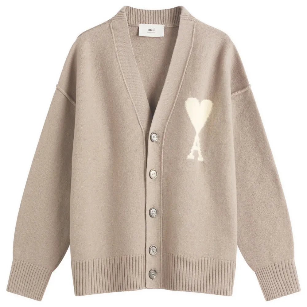 Ami de Coeur Cardigan Gris Coupe Décontractée
