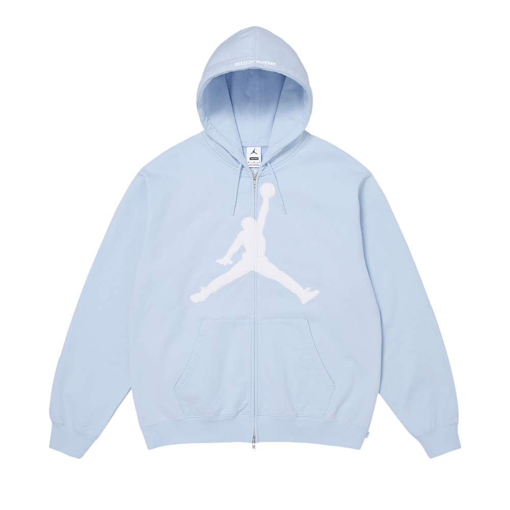 Sweat à capuche zippé Supreme x Jordan 'Light Blue'