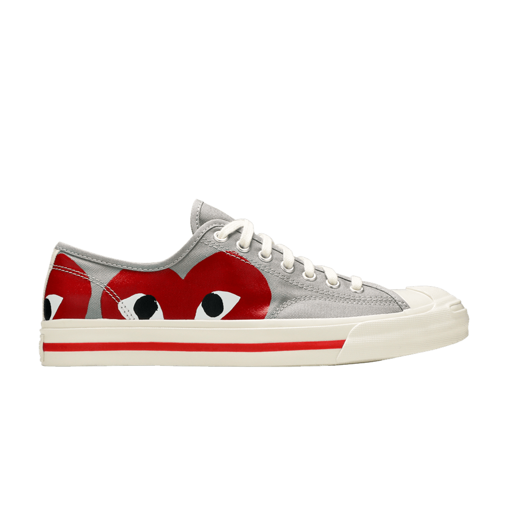 Converse Jack Purcell Comme des Garçons PLAY Gris Rouge