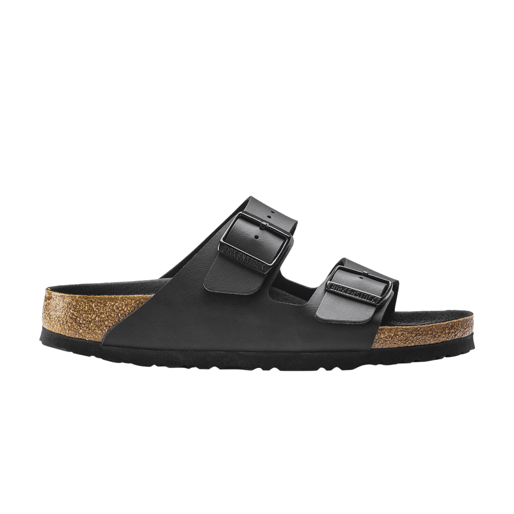 Birkenstock Arizona Birko-Flor Noir Lit de pied noir