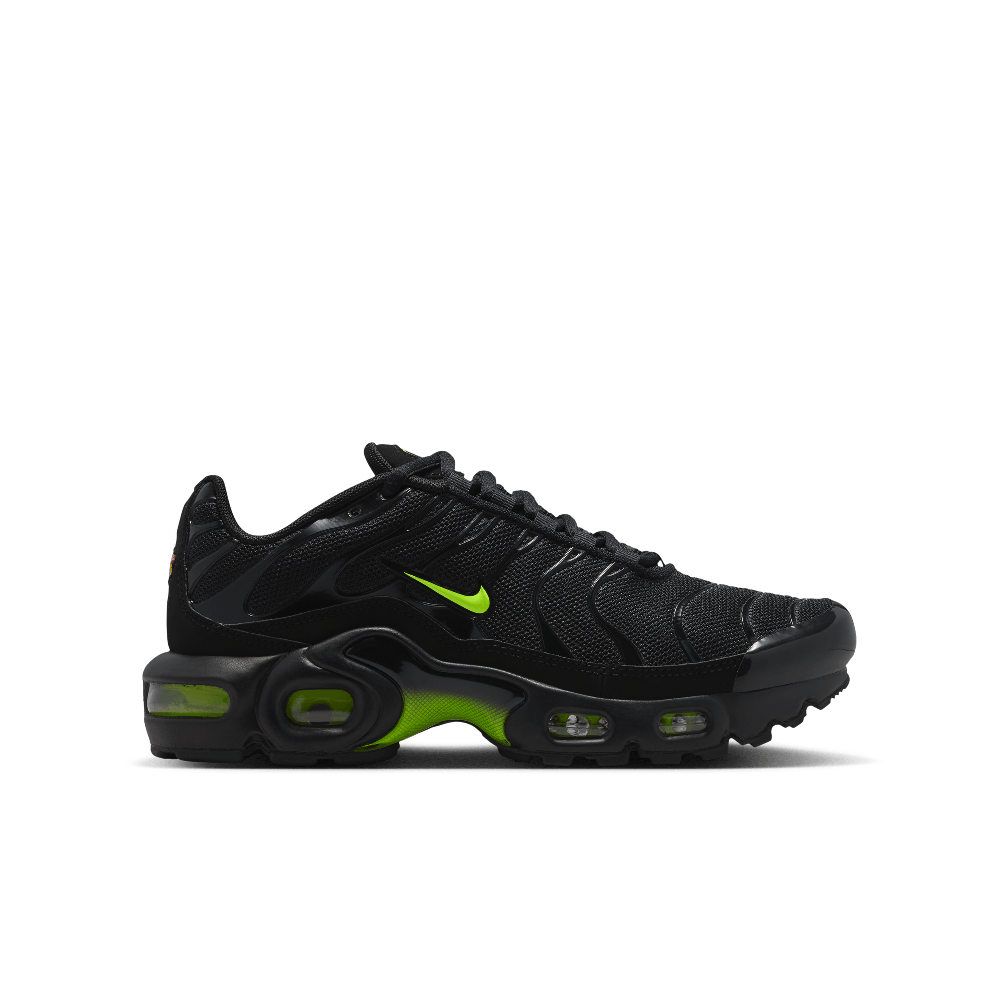 Nike Air Max Plus Older Kids' Shoes Black/Black/Volt Ice