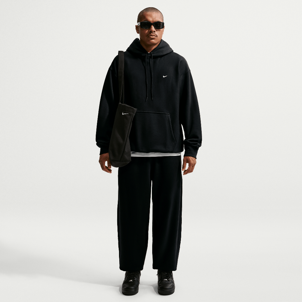 Nike Solo Swoosh Men's Pullover Hoodie Black/Black/White