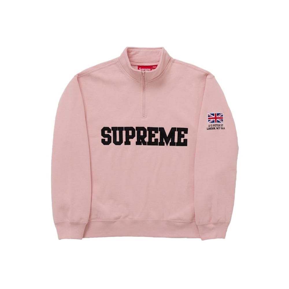 Supreme Shop Flag Half Zip Pullover Pêche