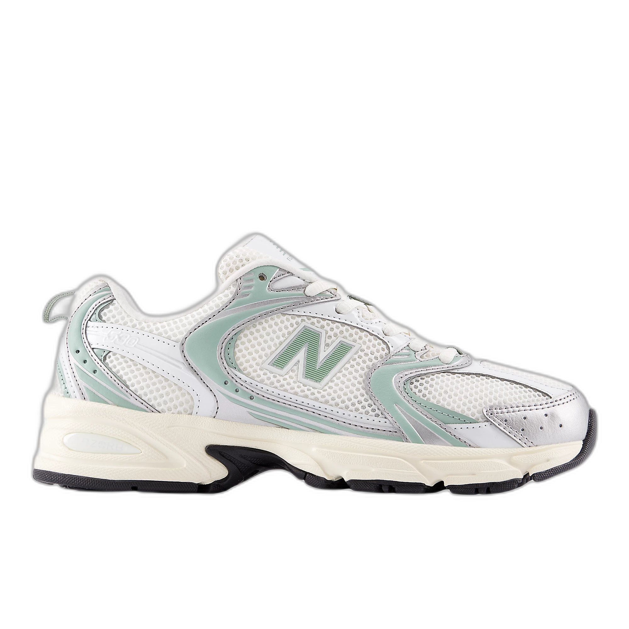 New Balance 530 Argent Métallique Vert Mosaïque