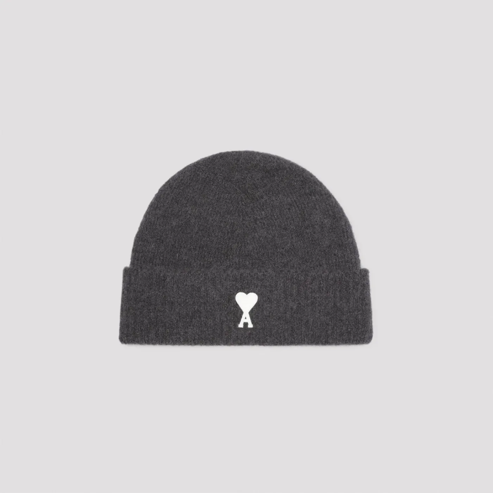 Ami Paris Bonnet Gris Blanc