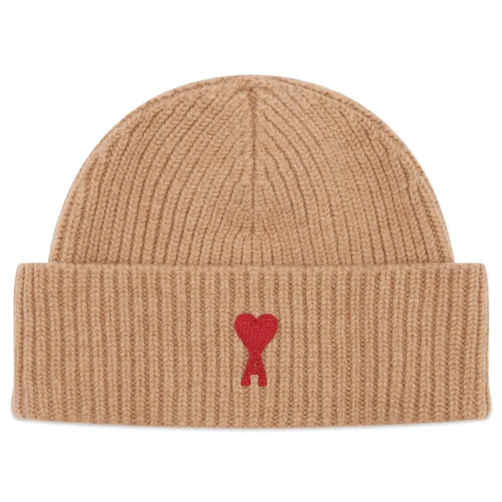 Ami Paris Bonnet Laine Beige