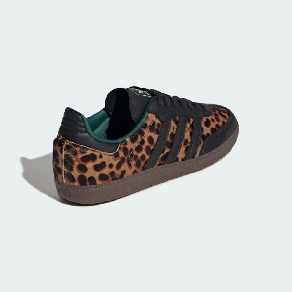 Adidas Samba OG Black Green Leopard (Women's)
