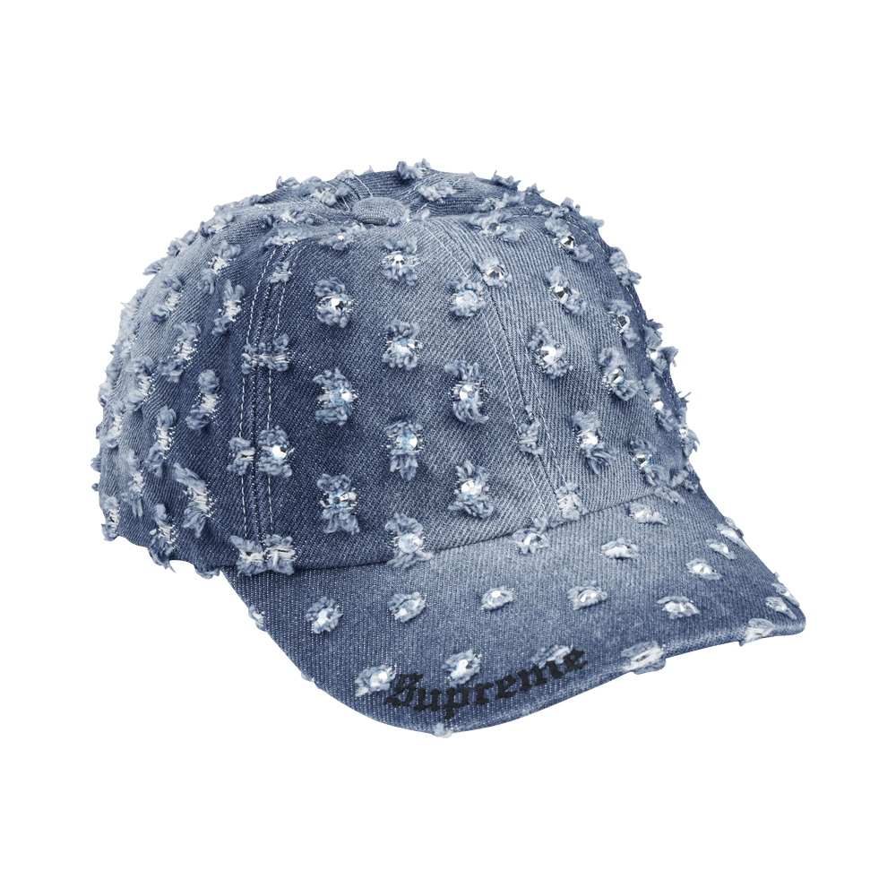 Supreme Hole Punch Rhinestone Denim 6-Panel « Washed Indigo »