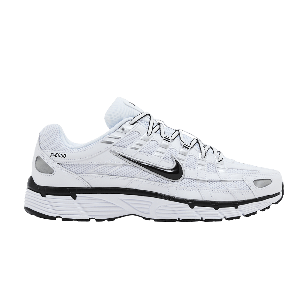 Nike P-6000 Blanc Argent Métallique Noir