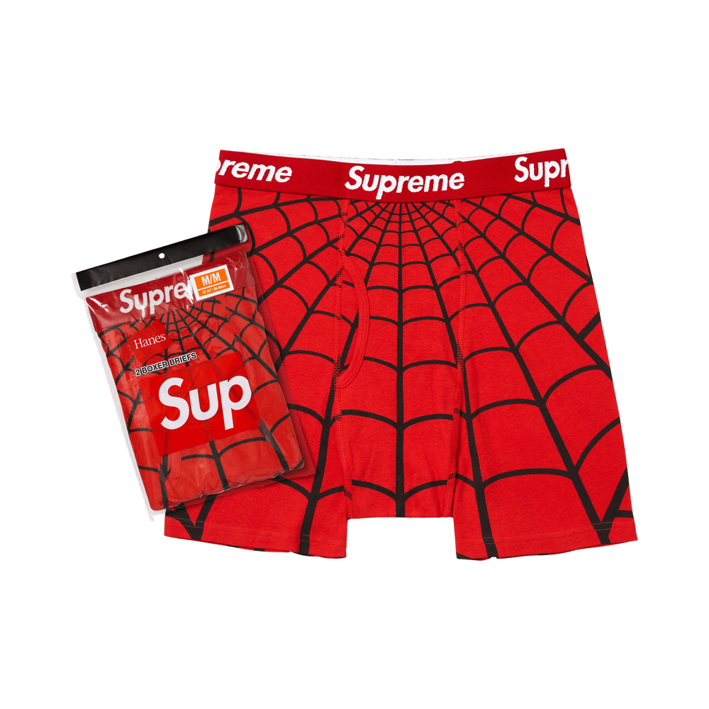 Supreme x Hanes Spider-Man Boxer Briefs (Lot de 2) « Red »