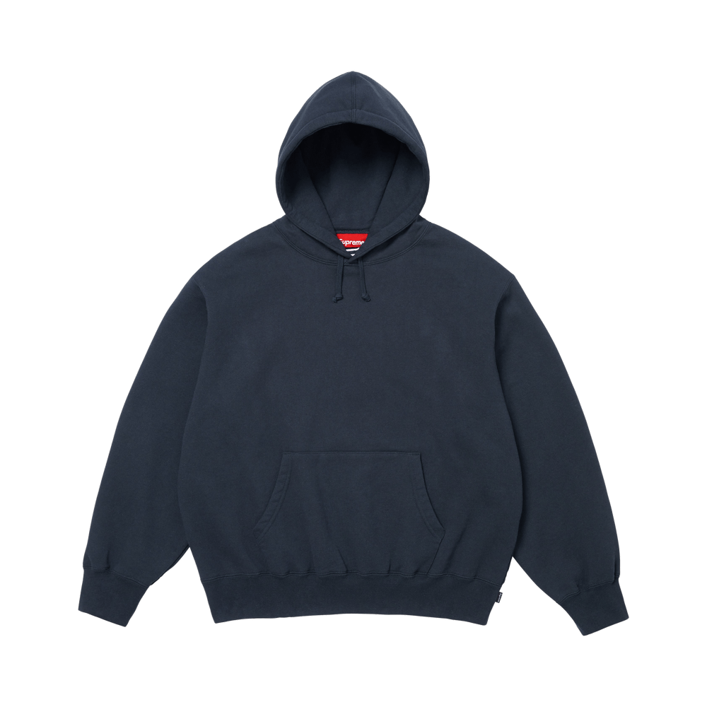 Supreme Satin Appliqué Hooded Sweatshirt 'Navy'