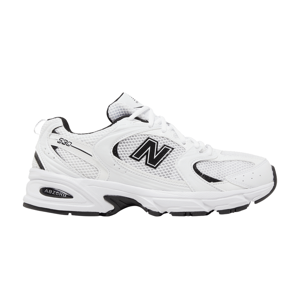 New Balance 530 Blanc Noir Détails