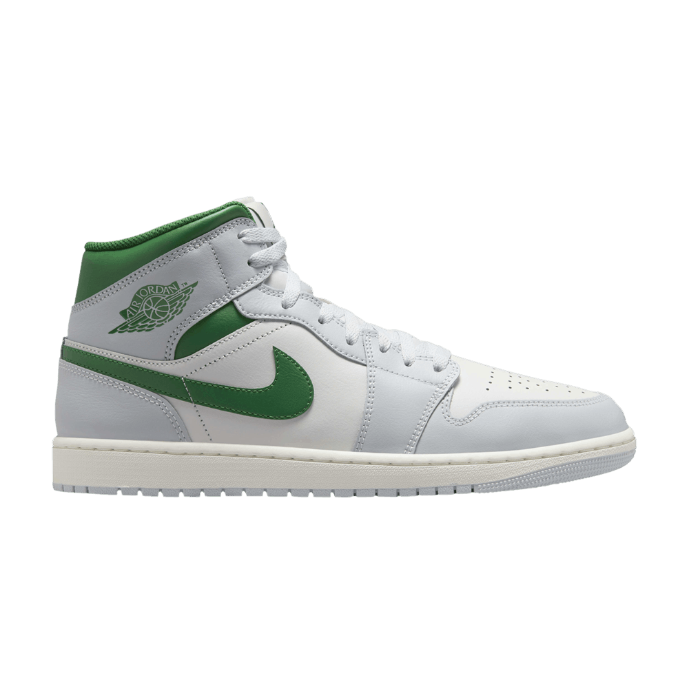 Jordan 1 Mid Blanc Platine Pur Vert Pin